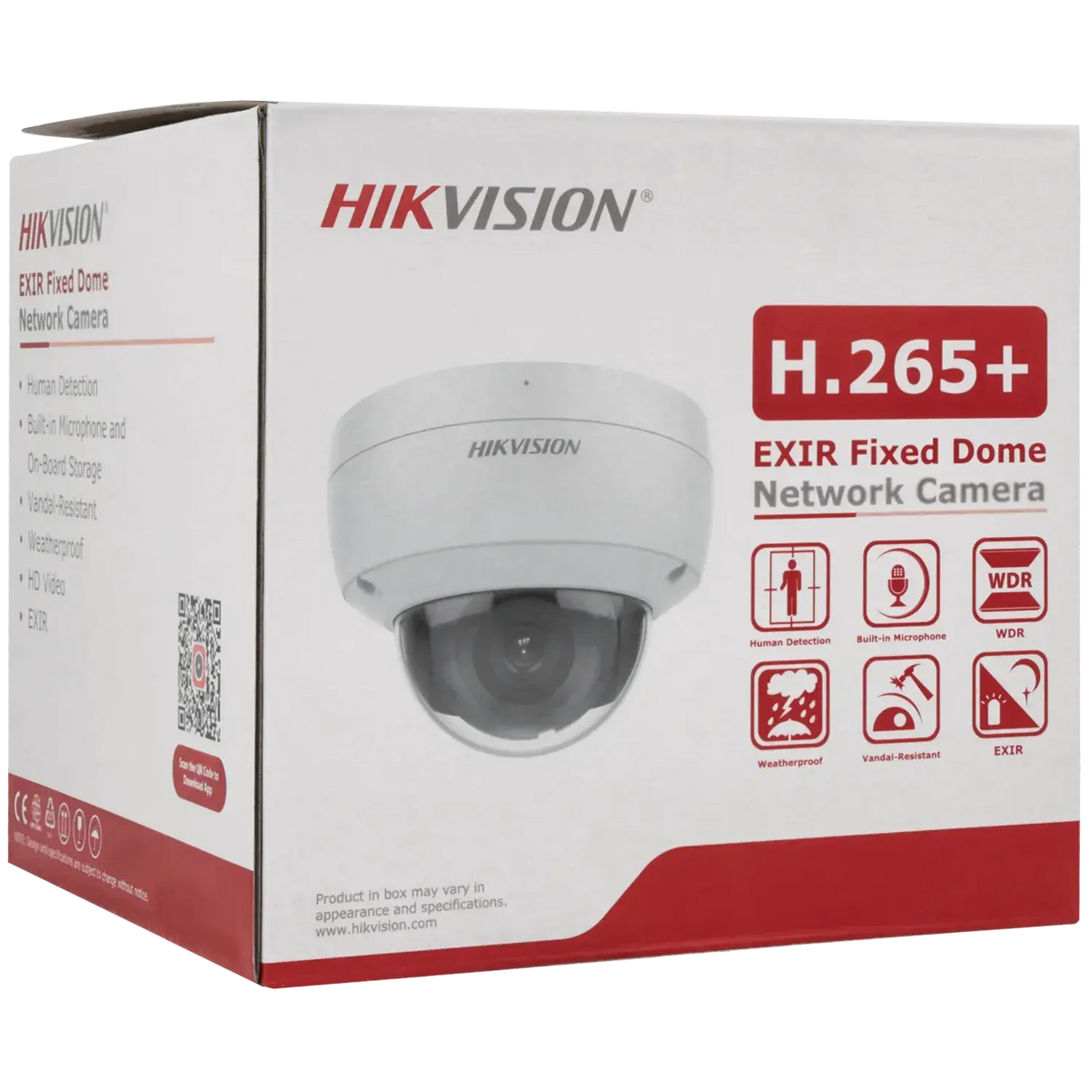Caméra mini dôme HIKVISION IP 2 mégapixels à optique fixe / Référence DS-2CD1123G2-IUF(2.8mm)