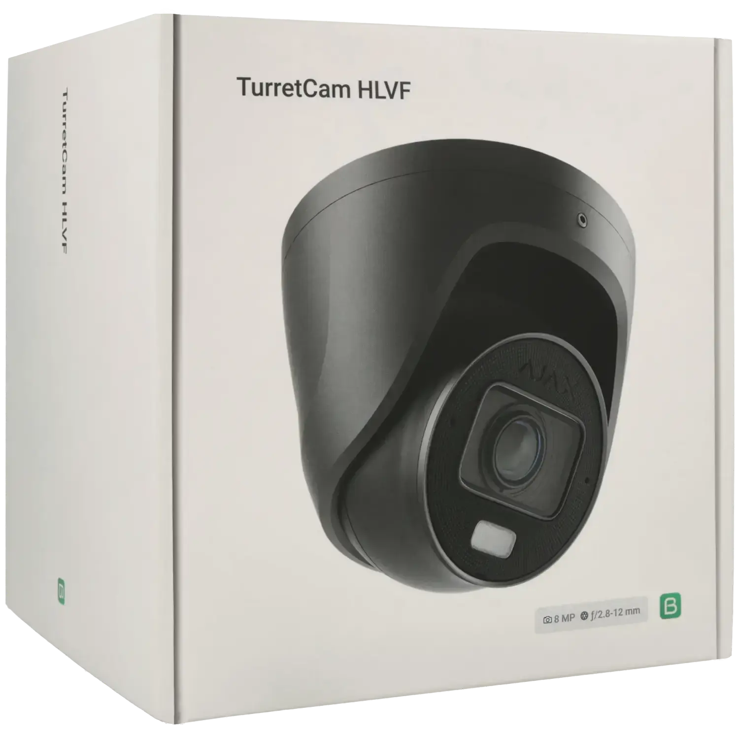 Caméra mini dôme IP AJAX de 8 mégapixels avec optique vari focale motorisée (zoom) / Référence TURRETCAM-8-HLVF-B TSA Distribution