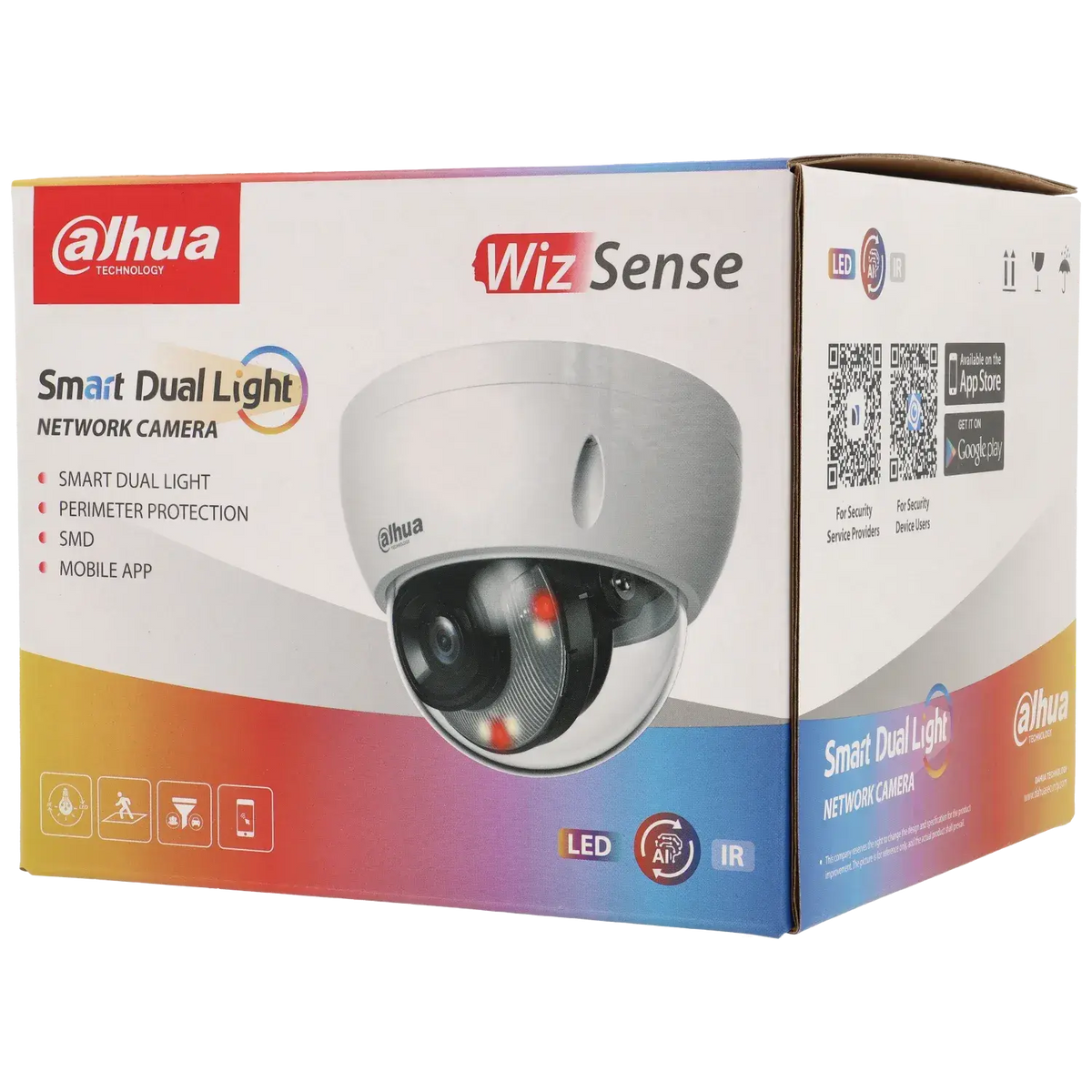 Caméra mini dôme IP DAHUA 4 mégapixels à optique fixe / Référence IPC-HDBW2449E-S-IL