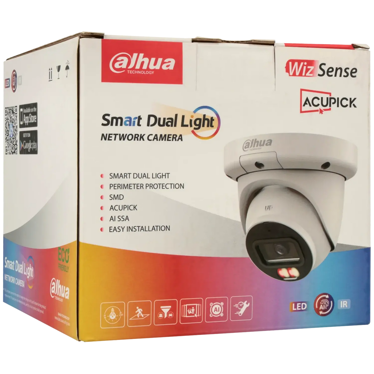 Caméra mini dôme IP DAHUA 4 mégapixels à optique fixe / Référence IPC-HDW3449QM-S-IL