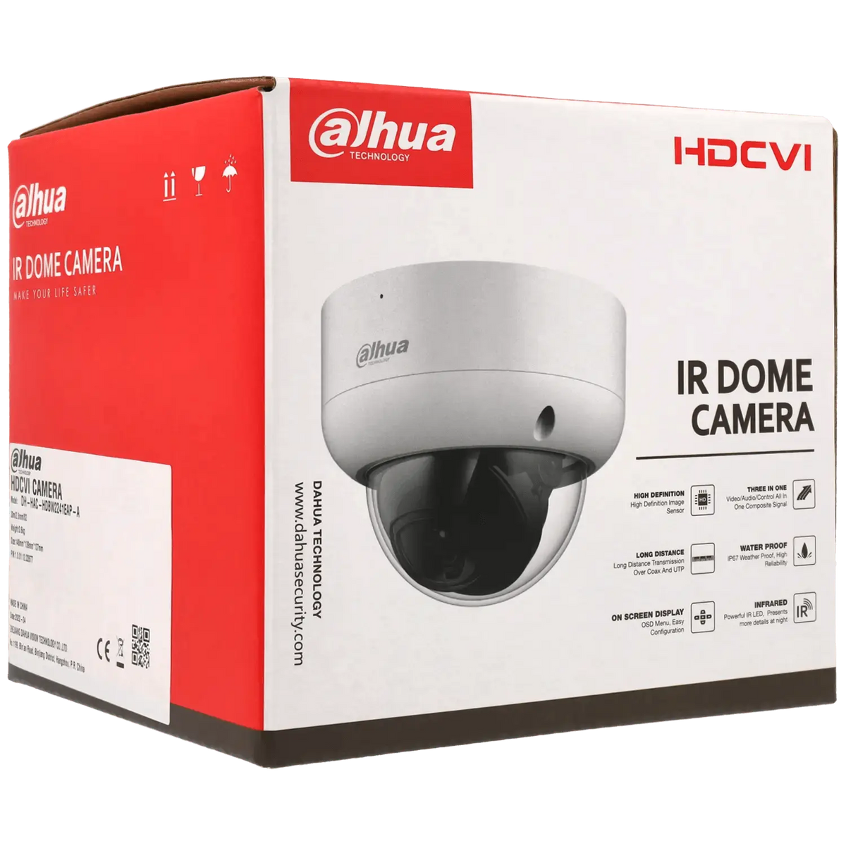 Caméra mini dôme hd-cvi DAHUA avec 5 mégapixels et objectif fixe / Référence HAC-HDBW1500EA-A
