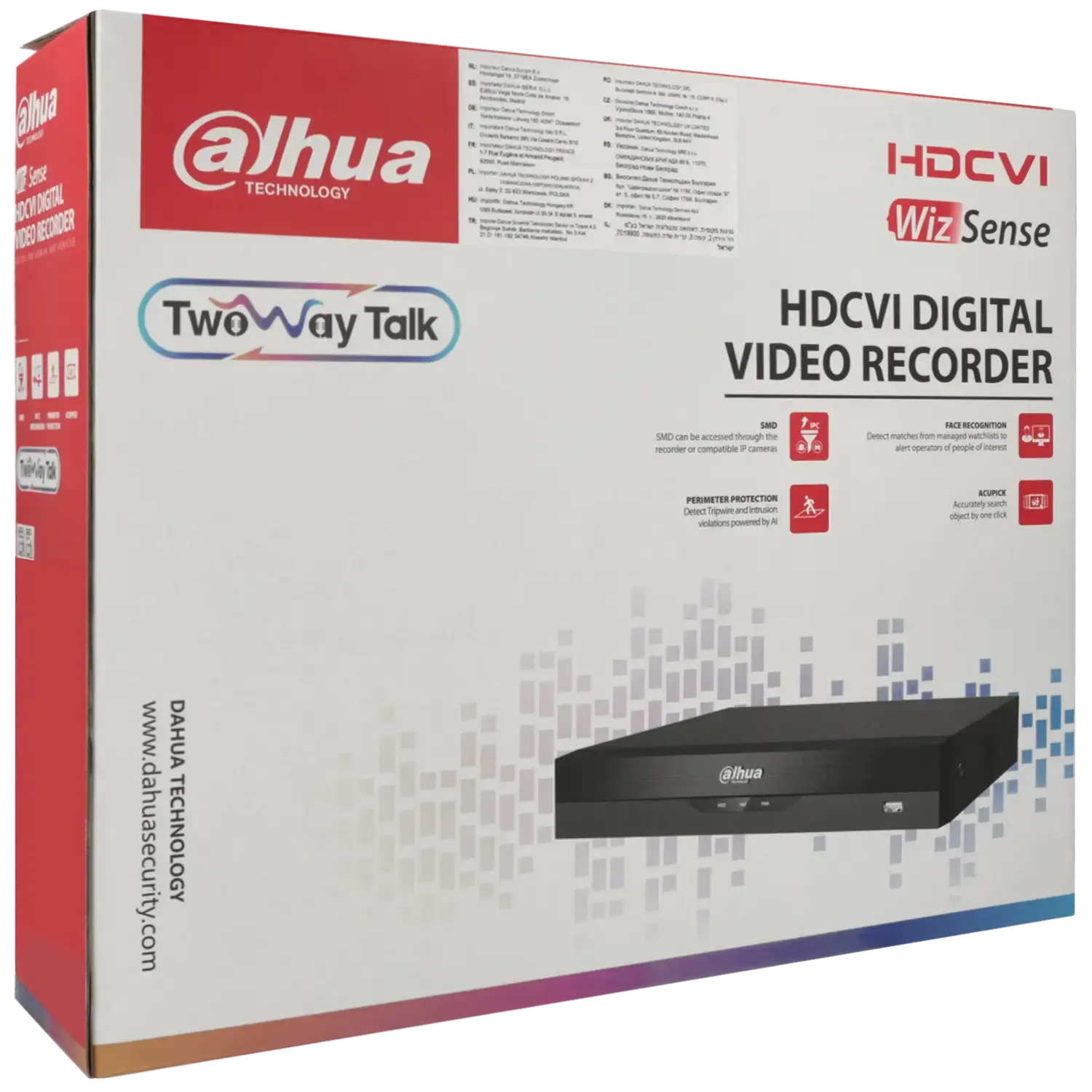Enregistreur 5 en 1 DAHUA (hd-cvi, hd-tvi, ahd, analogique et IP) pour 8 canaux et 2 mpx de résolution maximale / Référence XVR5108HS-I3/T TSA Distribution
