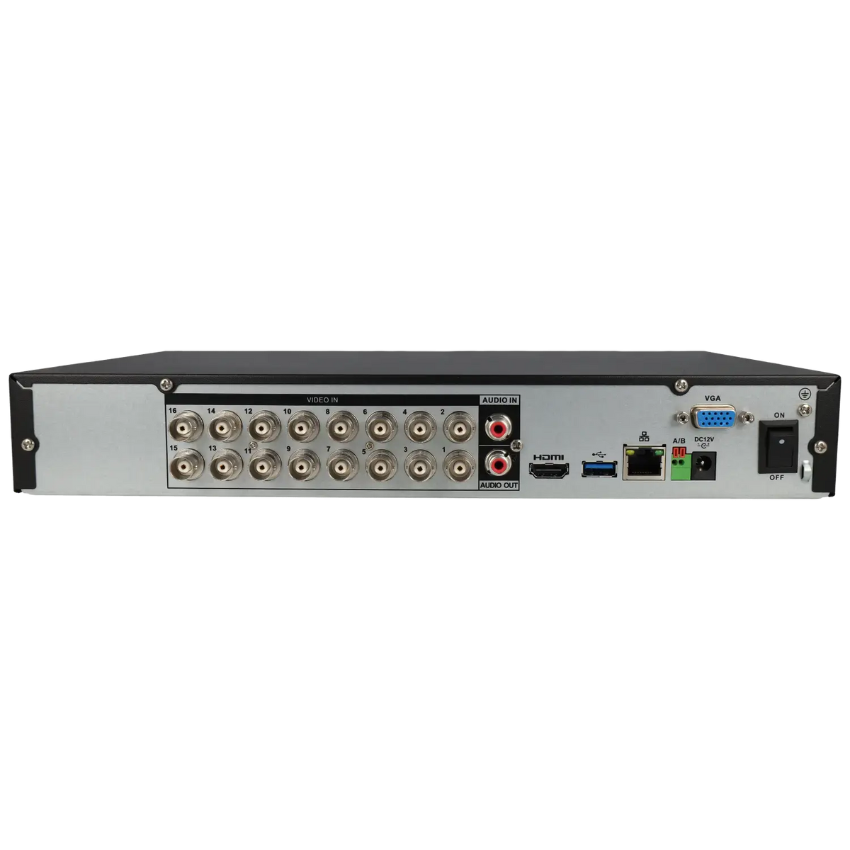 Enregistreur 5 en 1 HIKVISION (HD-CVI/HD-TVI/AHD/analogique/IP) 16 canaux, résolution max 8 Mpx / Référence XVR5116H-4KL-I3