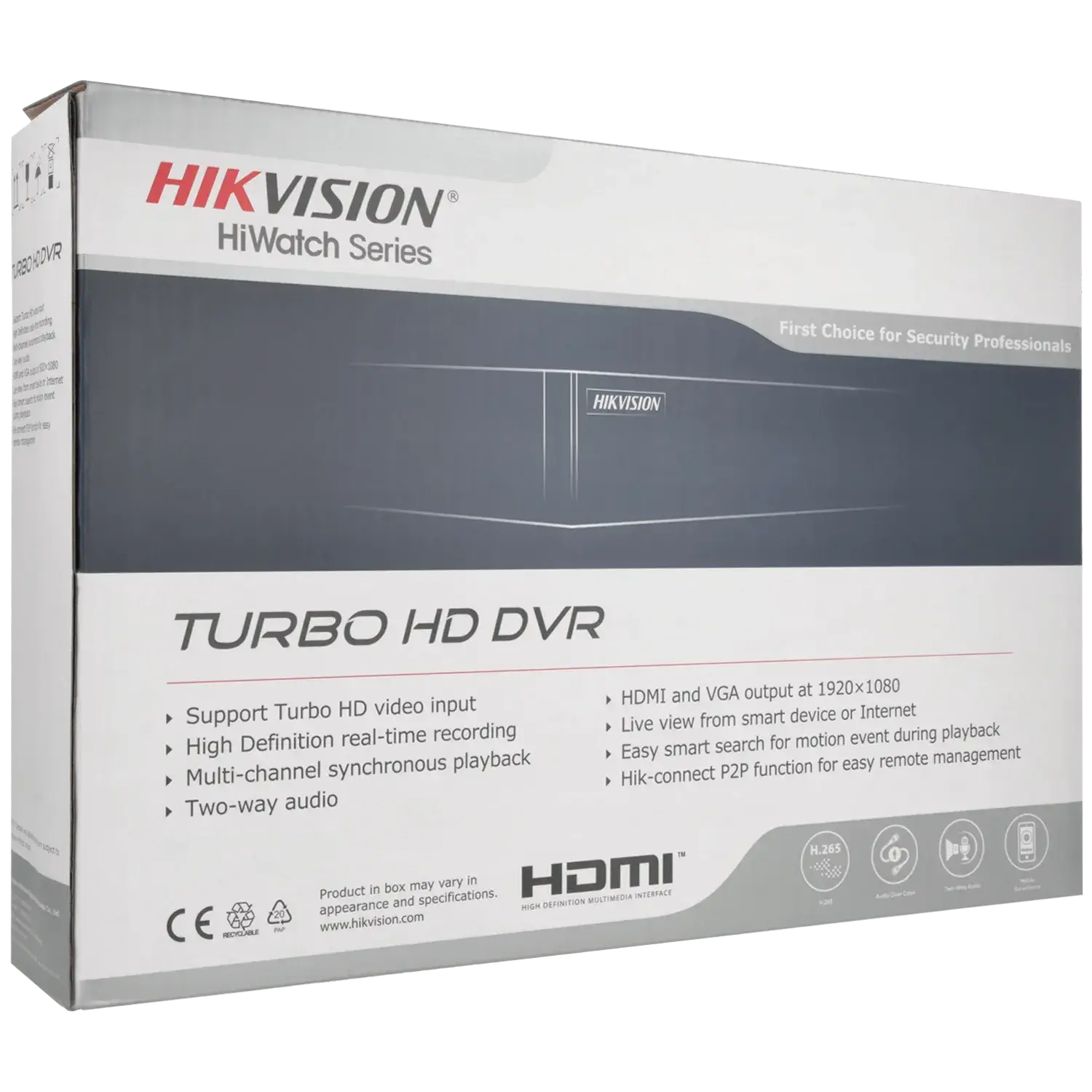 Enregistreur 5 en 1 HIKVISION (hd-cvi, hd-tvi, ahd, analogique et IP) pour 16 canaux et 8 mpx de résolution maximale / Référence HWD-7116MH/T TSA Distribution
