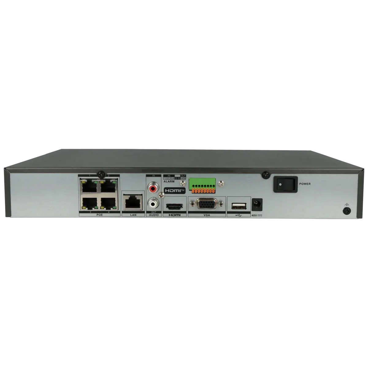 Enregistreur IP HIKVISION  4 canaux, résolution max 12 mégapixels, 4 ports PoE / Référence DS-7604NXI-K1/4P/Vpro