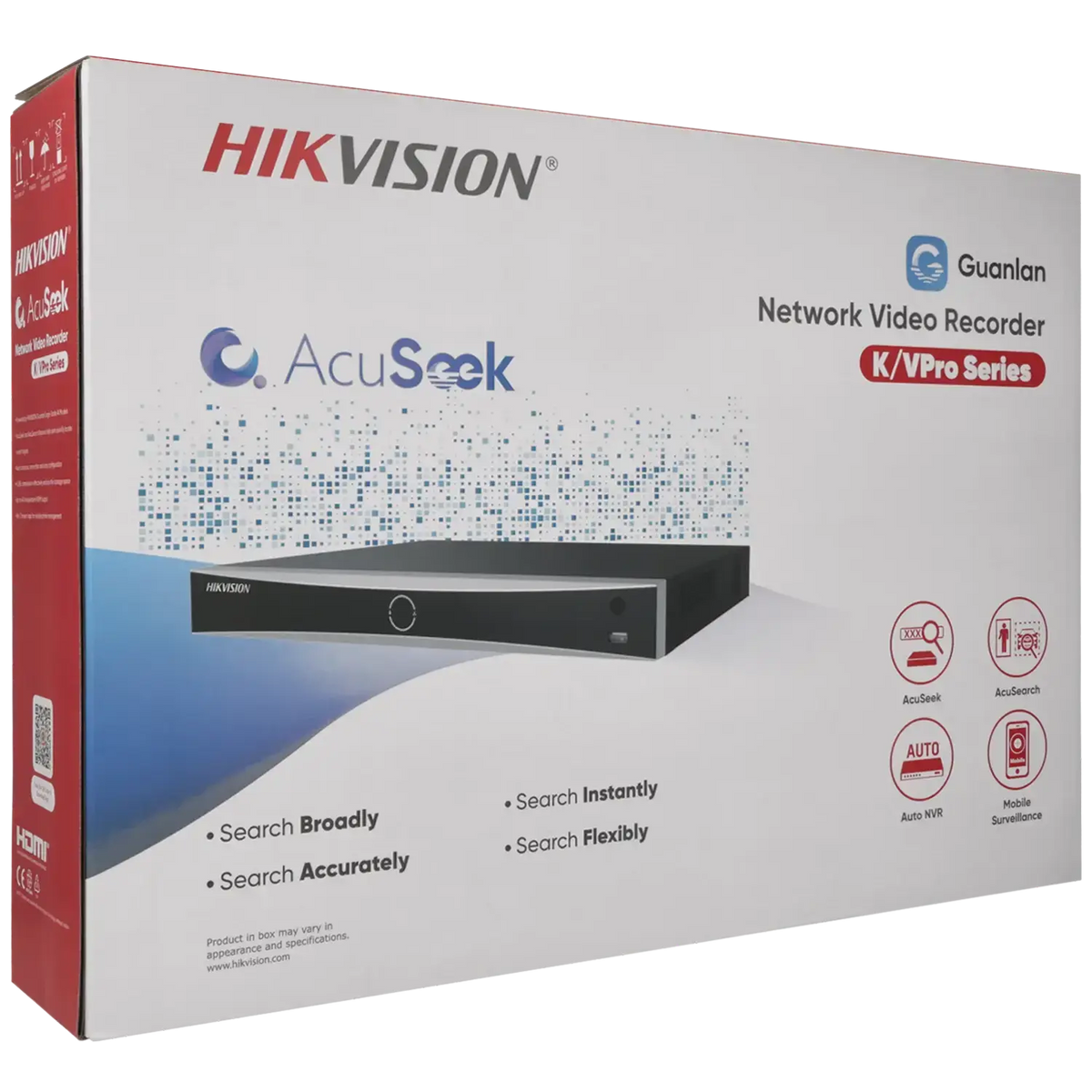 Enregistreur IP HIKVISION  4 canaux, résolution max 12 mégapixels, 4 ports PoE / Référence DS-7604NXI-K1/4P/Vpro