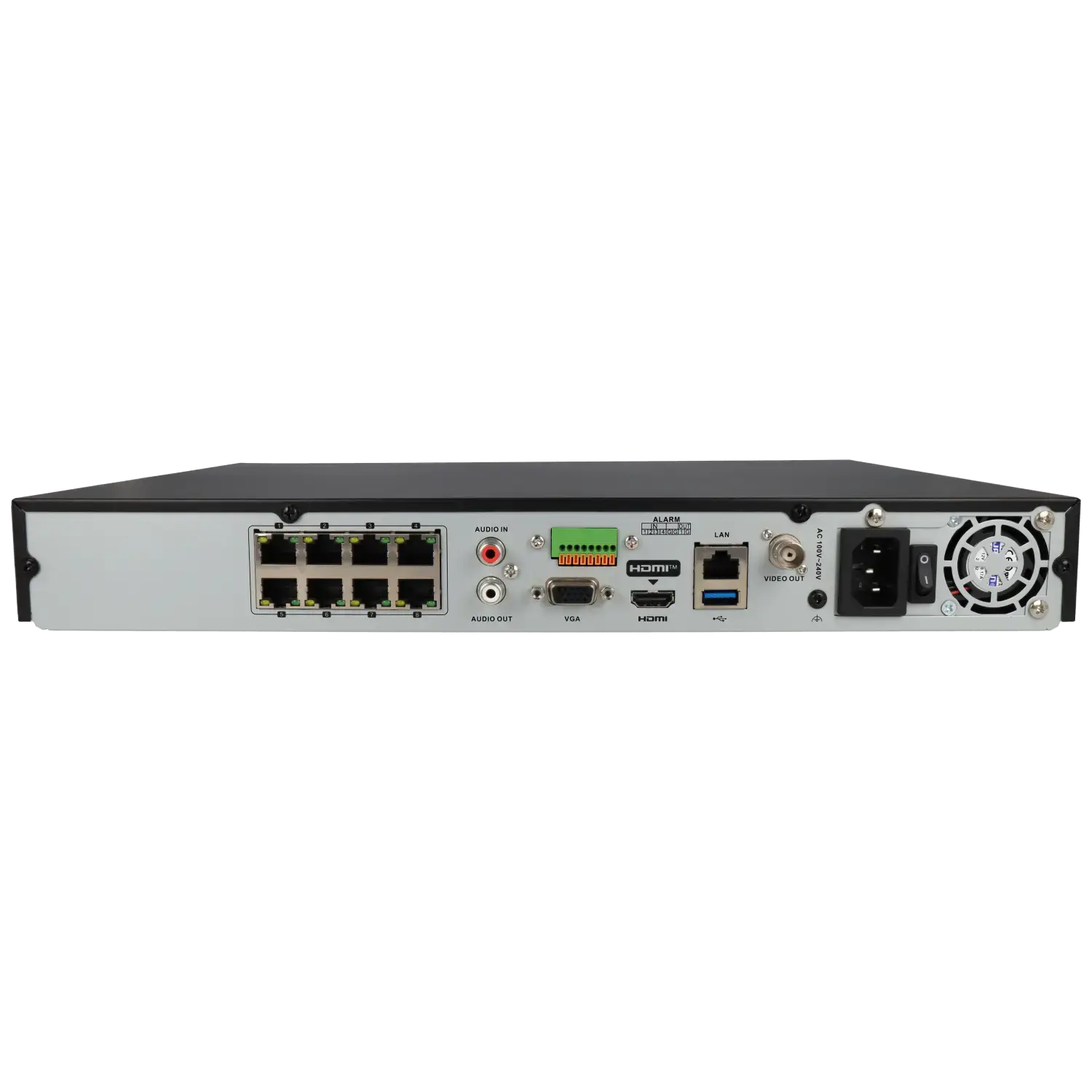 Enregistreur IP HIKVISION pour 8 canaux et 12 mpx de résolution avec 8 ports PoE / Référence DS-7608NXI-I2/8P/S TSA Distribution