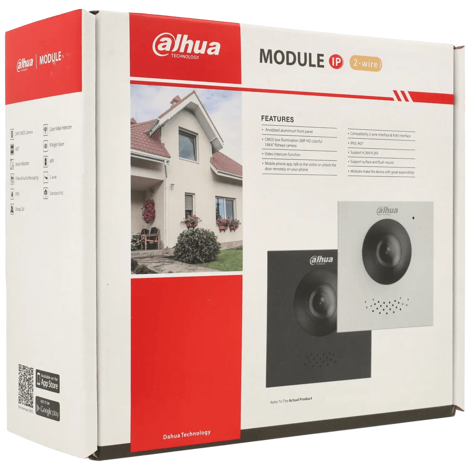 Interphone-exterieur-modulaire-pour-interphone-video-IP-a-2-fils-avec-camera-DAHUA-Reference-VTO4202FB-P-S3-TSA-Distribution-109331749 - TSA Distribution
