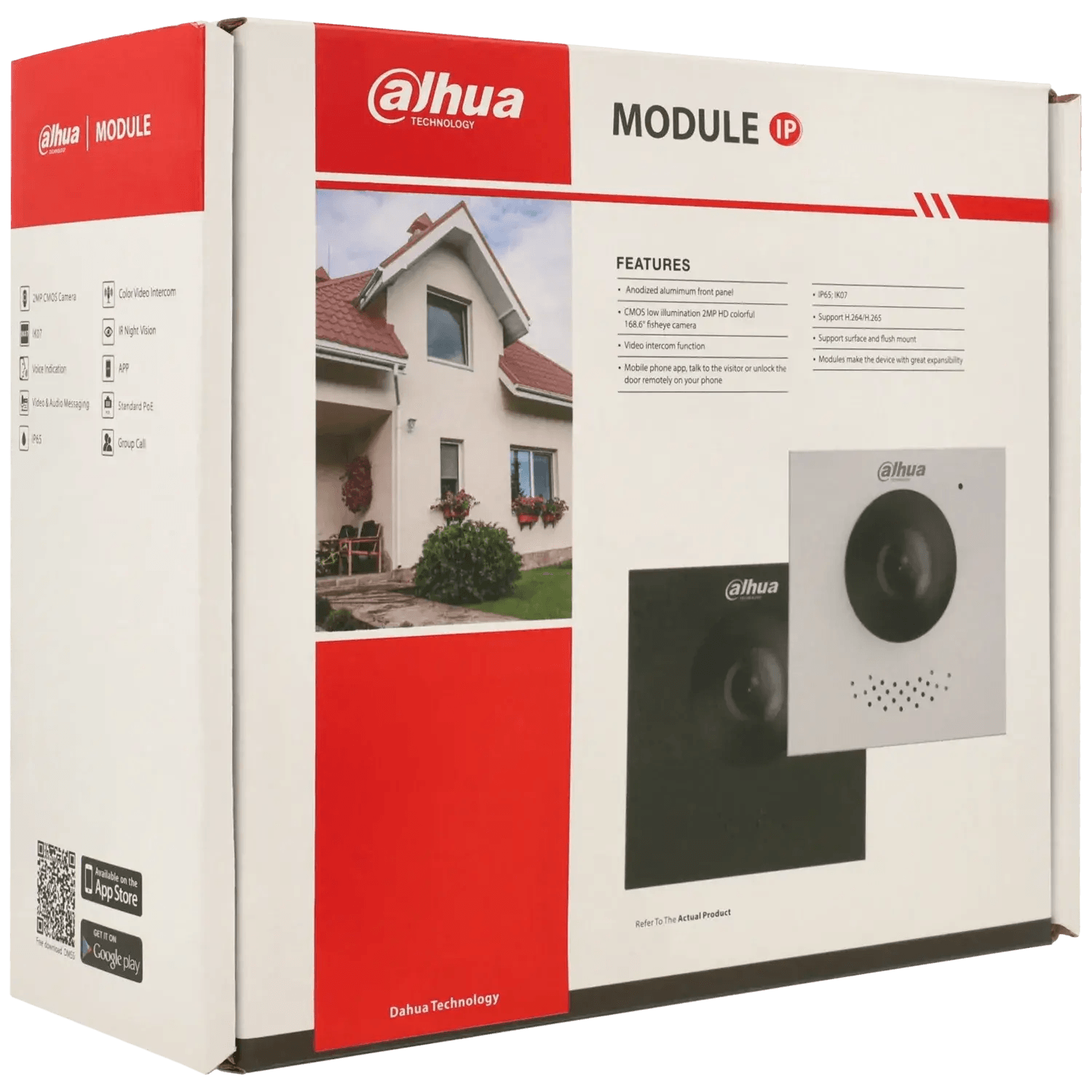 Interphone-exterieur-modulaire-pour-interphone-video-IP-avec-camera-DAHUA-Reference-VTO4201FB-P-TSA-Distribution-109332087 - TSA Distribution