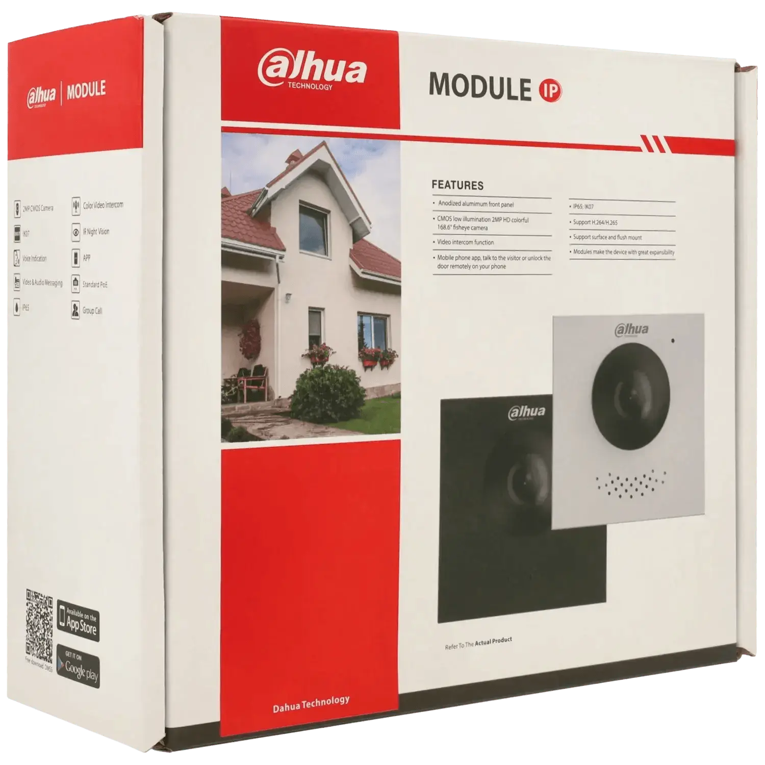 Interphone-exterieur-modulaire-pour-interphone-video-IP-avec-camera-DAHUA-Reference-VTO4201FB-P-TSA-Distribution-109332087 - TSA Distribution