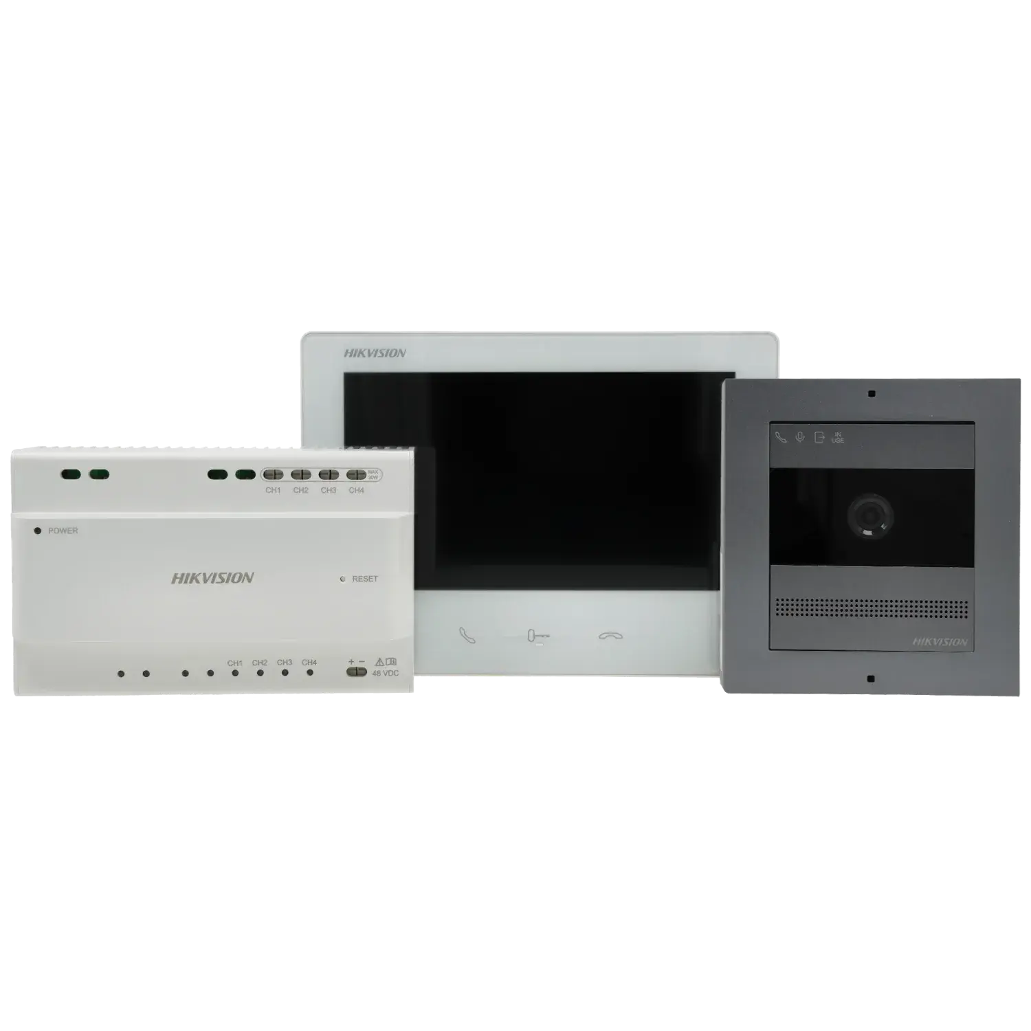 Kit portier vidéo HIKVISION / Référence DS-KIS704EY/ALUMINUM