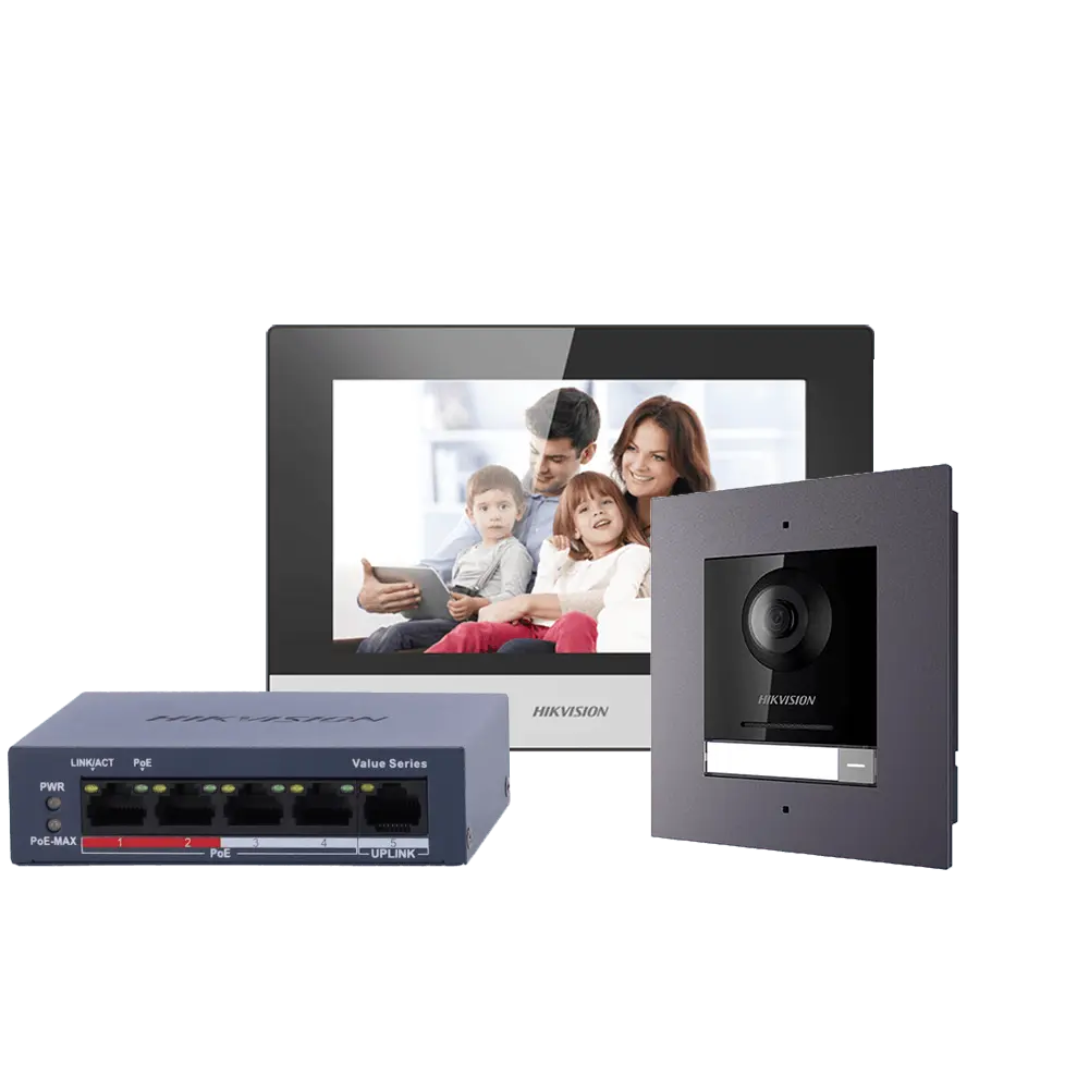 Kit portier vidéo HIKVISION / Référence DS-KIS602(B)/Flush TSA Distribution