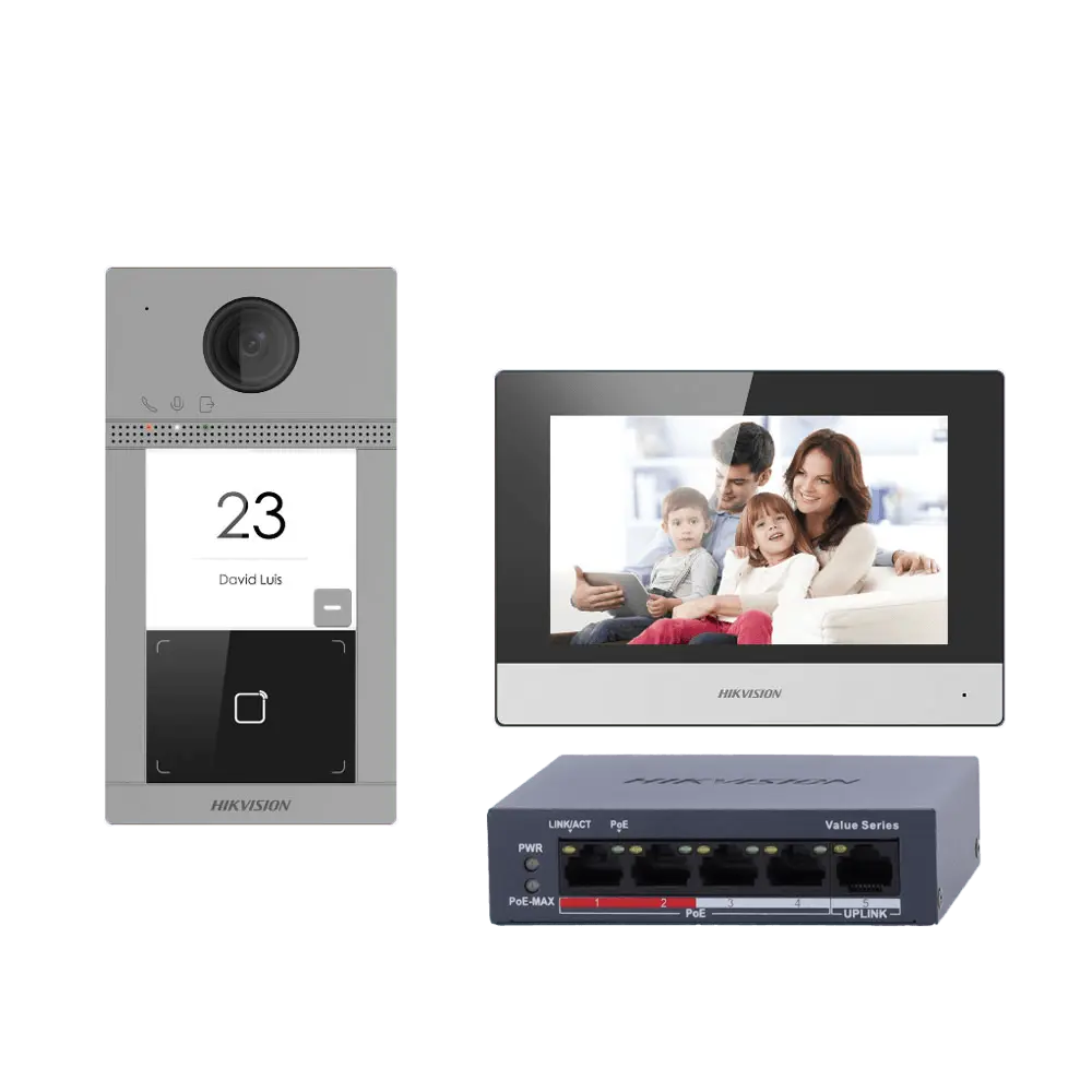 Kit portier vidéo HIKVISION / Référence DS-KIS604-S(C) TSA Distribution