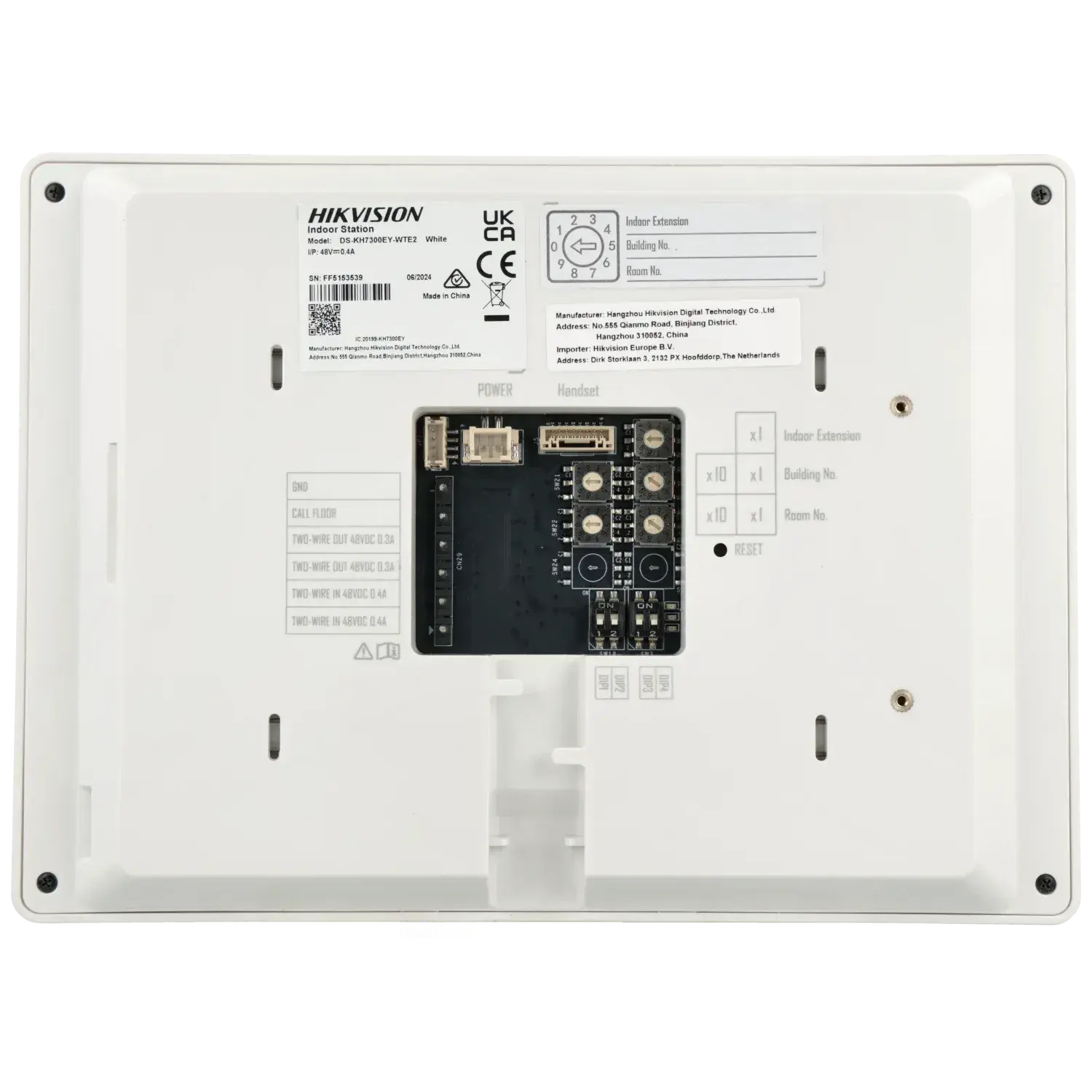 Moniteur 2 fil 7" HIKVISION / Référence DS-KH7300EY-WTE2-W