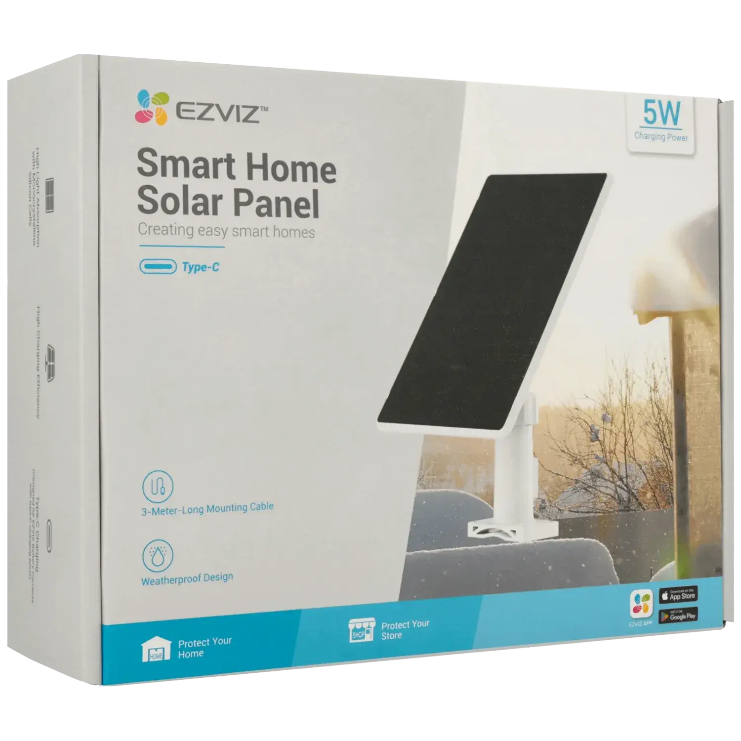 Panneau solaire EZVIZ pour caméra sans fil 5w / Référence CS-PSP5-R100-3M TSA Distribution
