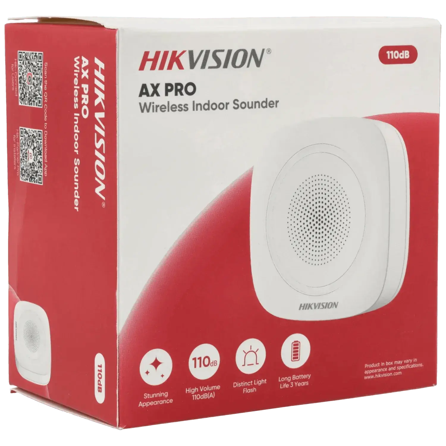 Sirene-interieur-sans-fil-HIKVISION-Reference-DS-PS1-I-WE-RED-TSA-Distribution-109466962 - TSA Distribution