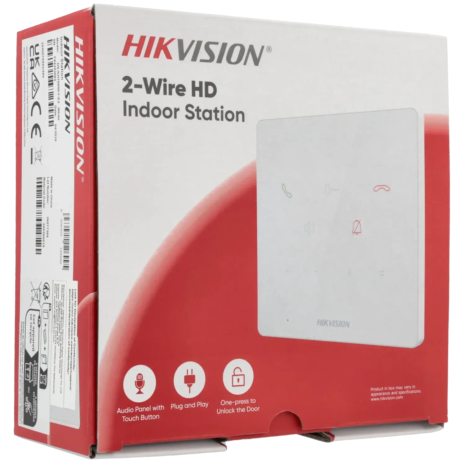Station intérieure à 2 fils HIKVISION / Référence DS-KH7000EY-E2-W