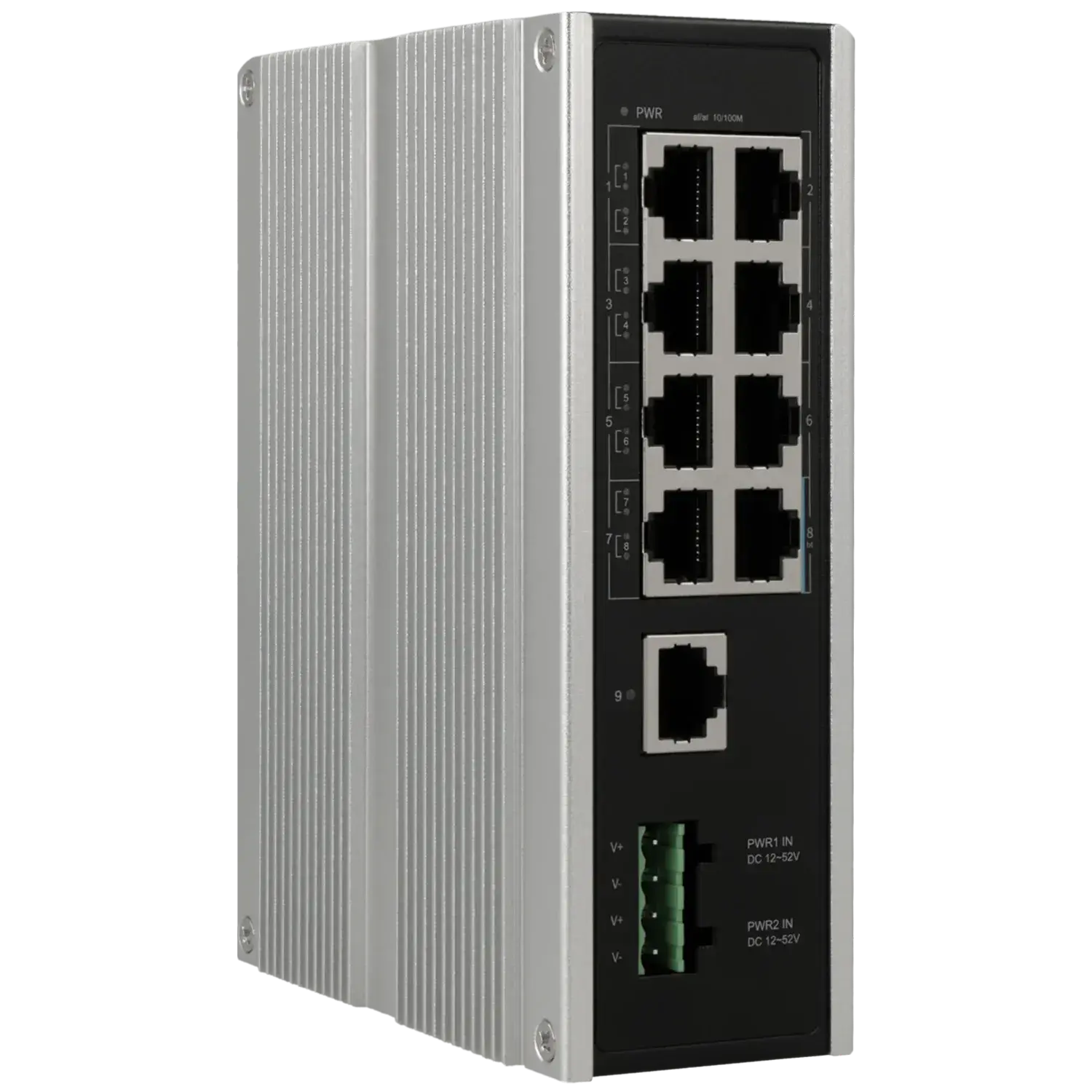 Switch 9 ports avec 8 ports PoE / Référence SWITCH-0908POE-80-IND-SOLAR