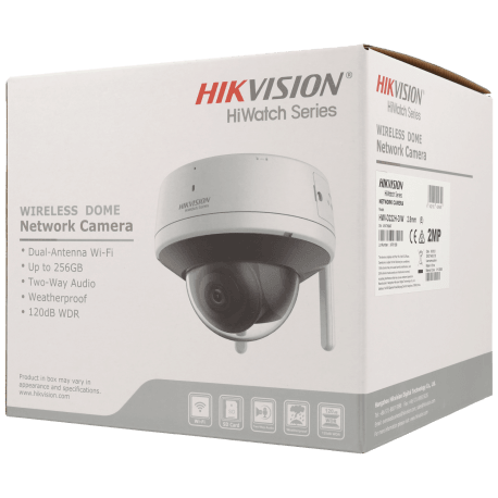 C​améra HIKVISION mini dôme IP avec 2 mégapixels et objectif fixe / Référence HWI-D222H-D/W