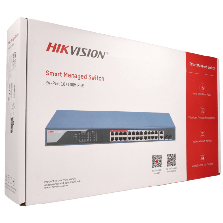 Switch cloud HIKVISION PRO 28 ports avec 24 ports PoE / Référence DS-3E1326P-EI