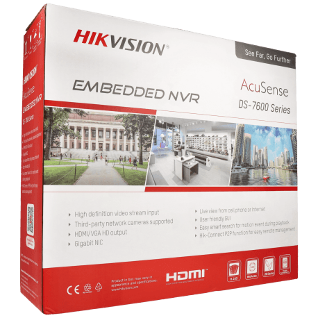 Enregistreur IP HIKVISION PRO pour 8 canaux et 12 mpx de résolution avec 8 ports PoE / Référence DS-7608NXI-K2/8P