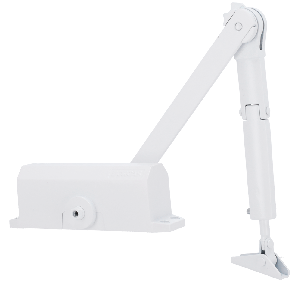 Ferme porte à bras articulé avec rétention / Référence DR-DC1-H-WHITE TSA Distribution