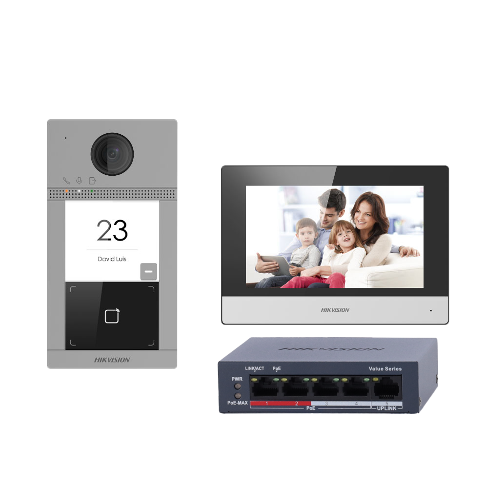 Kit portier vidéo HIKVISION / Référence DS-KIS604-S(C) TSA Distribution
