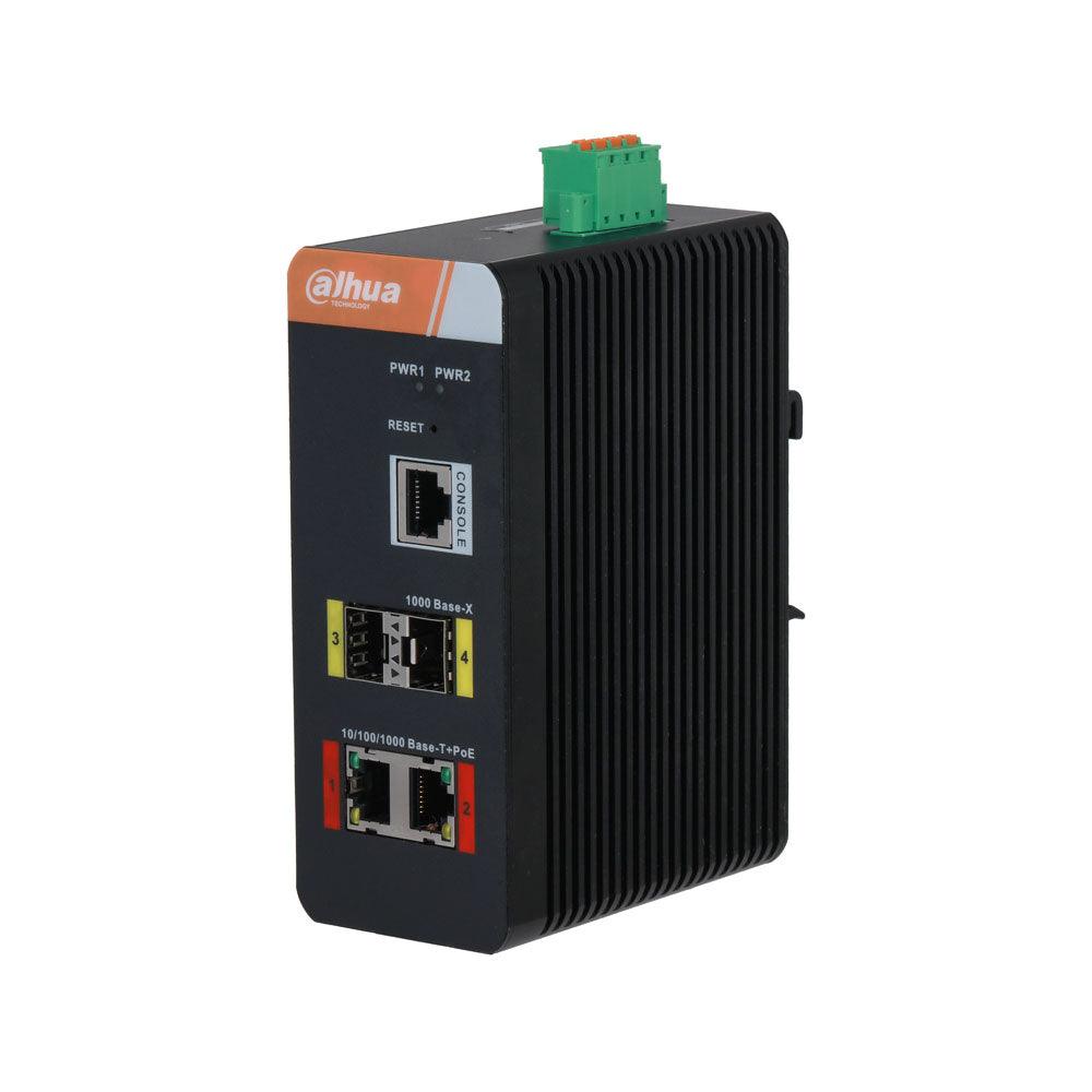Commutateur industriel géré 4 ports Gigabit (L2) DAHUA / Référence DH-IS4204-2GT-120