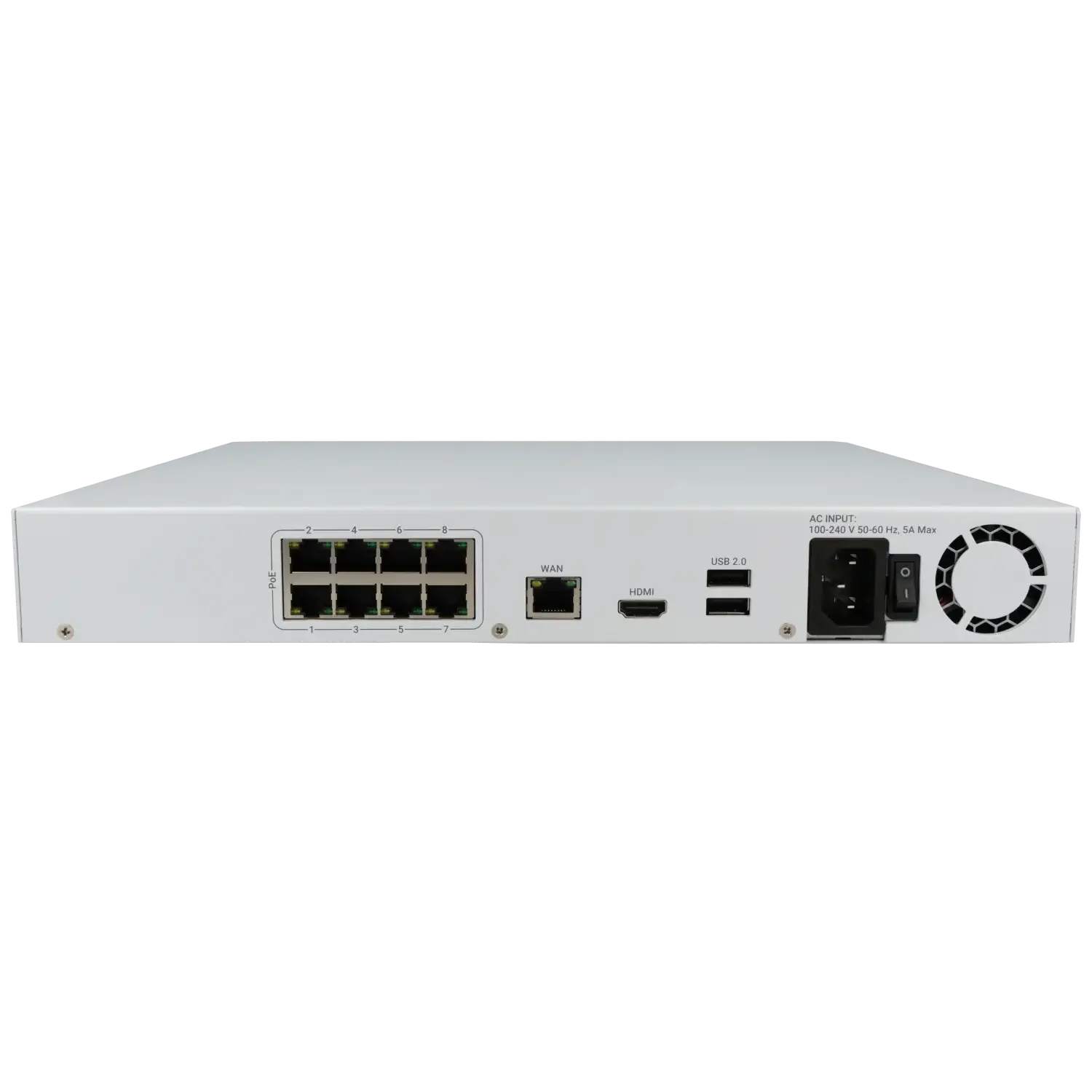 Enregistreur IP AJAX pour 8 canaux et 12 mpx de résolution avec 8 ports PoE / Référence NVR208-HAC-8P-W TSA Distribution
