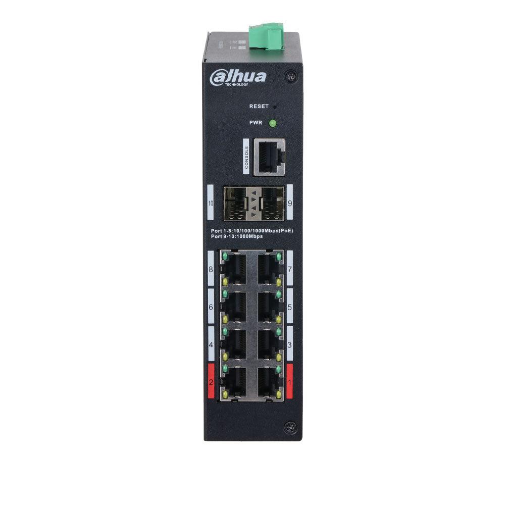 Commutateur industriel PoE L2 à 10 ports DAHUA / Référence DH-HS4210-8GT-110