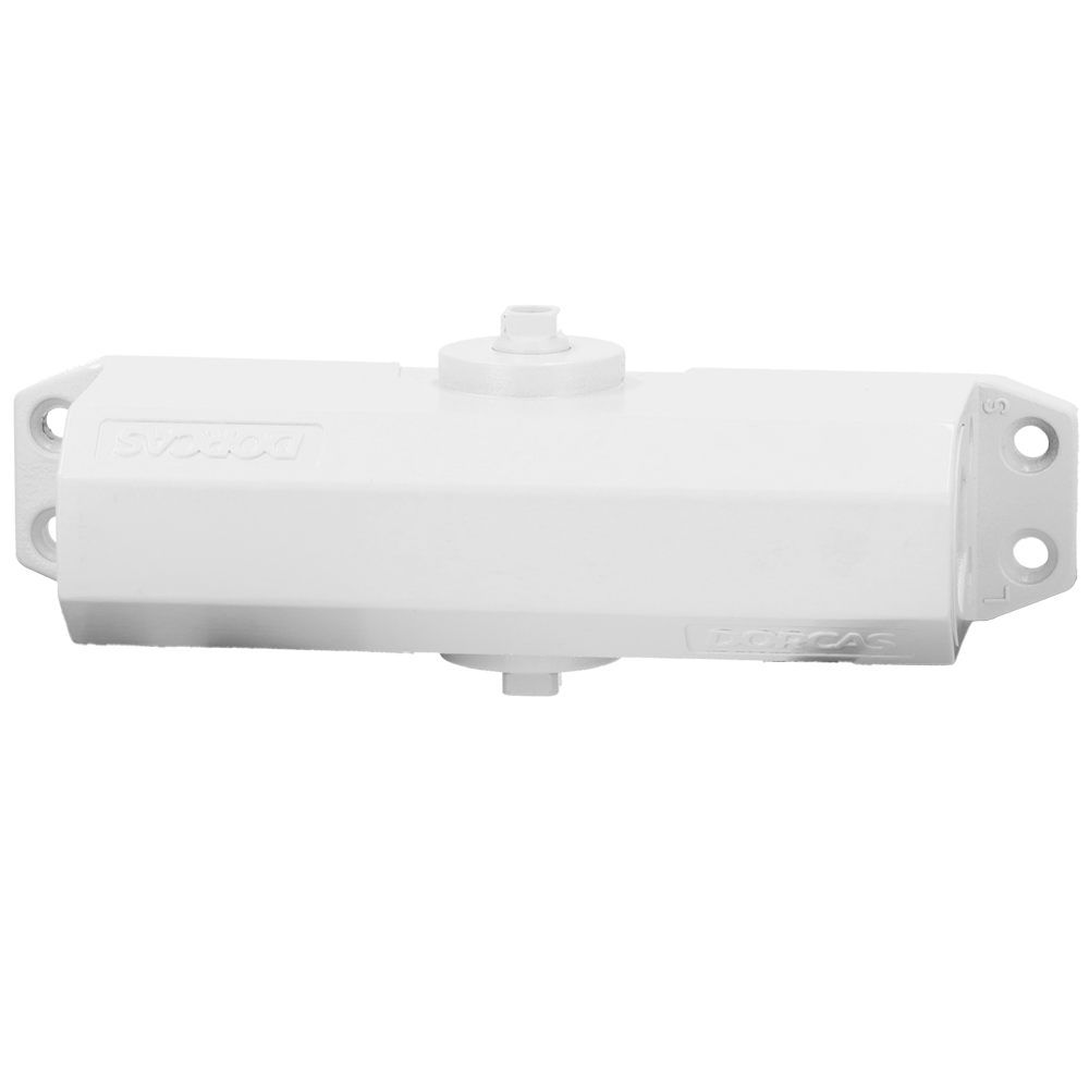 Ferme porte à bras articulé avec rétention / Référence DR-DC1-H-WHITE TSA Distribution