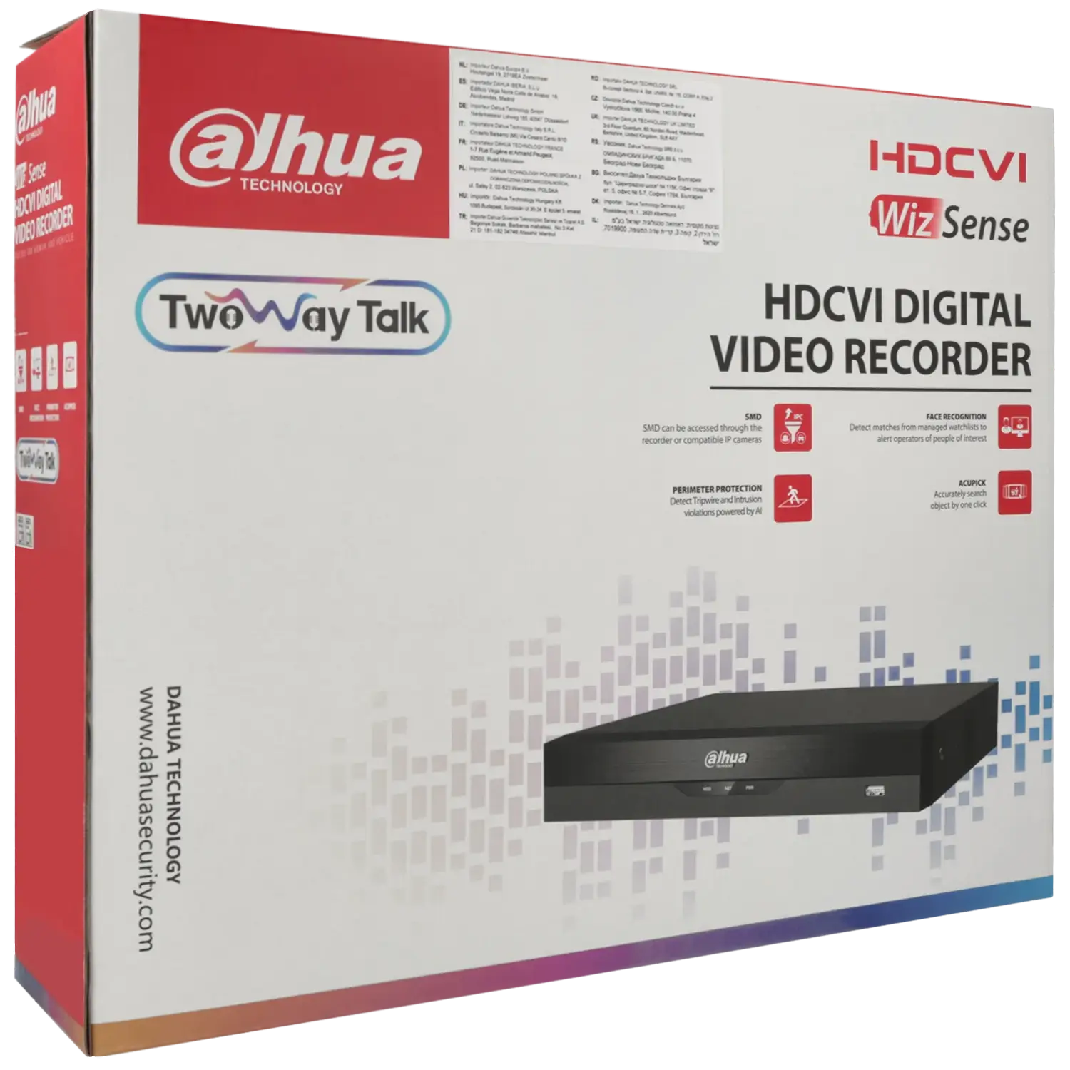 Enregistreur 5 en 1 DAHUA (hd-cvi, hd-tvi, ahd, analogique et IP) pour 8 canaux et 2 mpx de résolution maximale / Référence XVR5108HS-I3/T TSA Distribution