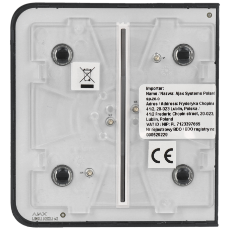 Panneau d'interrupteurs latéraux doubles AJAX / Référence SIDEBUTTON-2G-GRA