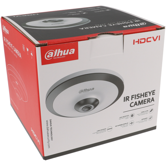 Caméra DAHUA fisheye hd-cvi 5 mégapixels objectif fixe / Référence HAC-EW2501