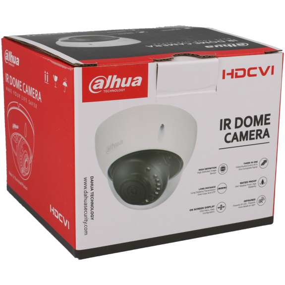 Caméra DAHUA mini-dôme hd-cvi 2 mégapixels objectif fixe / Référence HAC-HDBW1200E
