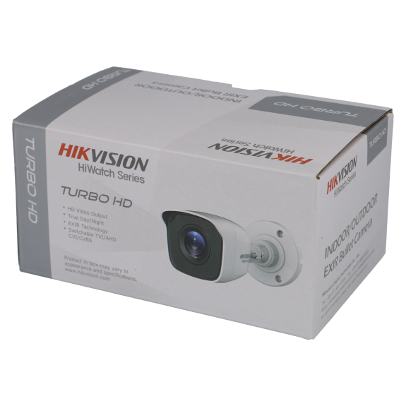 Caméra HIKVISION compactes 4 en 1 (cvi, tvi, ahd et analogique) 2 mégapixels objectif fixe / Référence HWT-B120-M