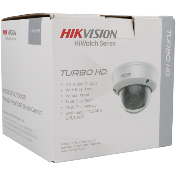 Caméra HIKVISION mini-dôme 4 en 1 (cvi, tvi, ahd et analogique) 2 mégapixels objectif varifocale / Référence HWT-D320-VF