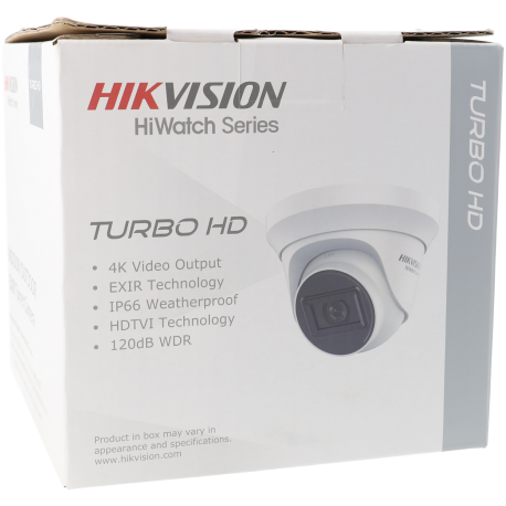 Caméra HIKVISION mini-dôme 4 en 1 (cvi, tvi, ahd et analogique) 8 mégapixels objectif fixe / Référence HWT-T281-M